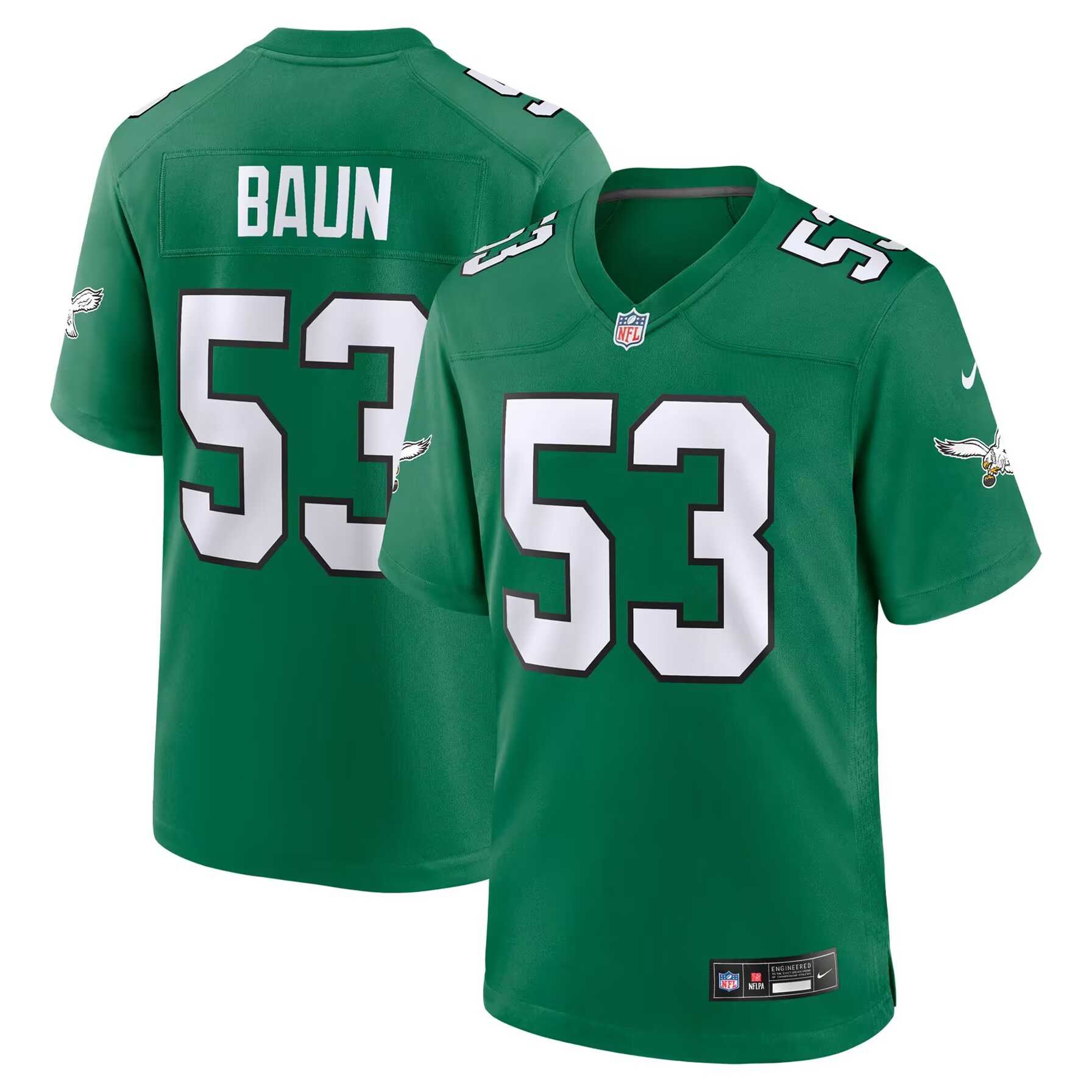 Men & Women & Youth Philadelphia Eagles #53 Zack Baun Kelly Green Vapor Limited Jersey->pittsburgh steelers->NFL Jersey